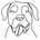 A minimalist black line art logo of a dog's face above the text 'CORSO COFFEE' and 'corso coffee' on a white background.